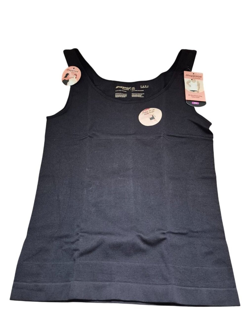Shapermint Essentials All Day Every Day Tank Cami Black NEW 2XL